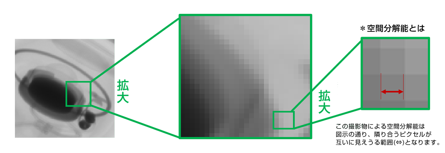 撮影画像データの拡大図